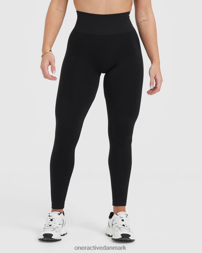 sort tøj X26NZ07 Oner Active ubesværede sømløse leggings 1