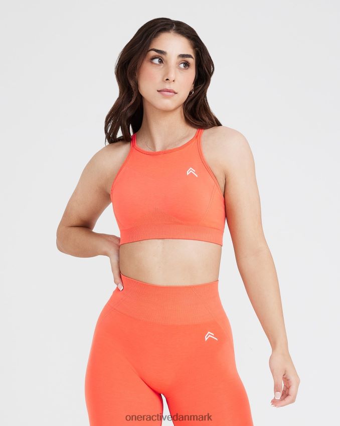 fersken blomst tøj X26NZ0175 Oner Active ubesværet sømløs bralette med høj hals