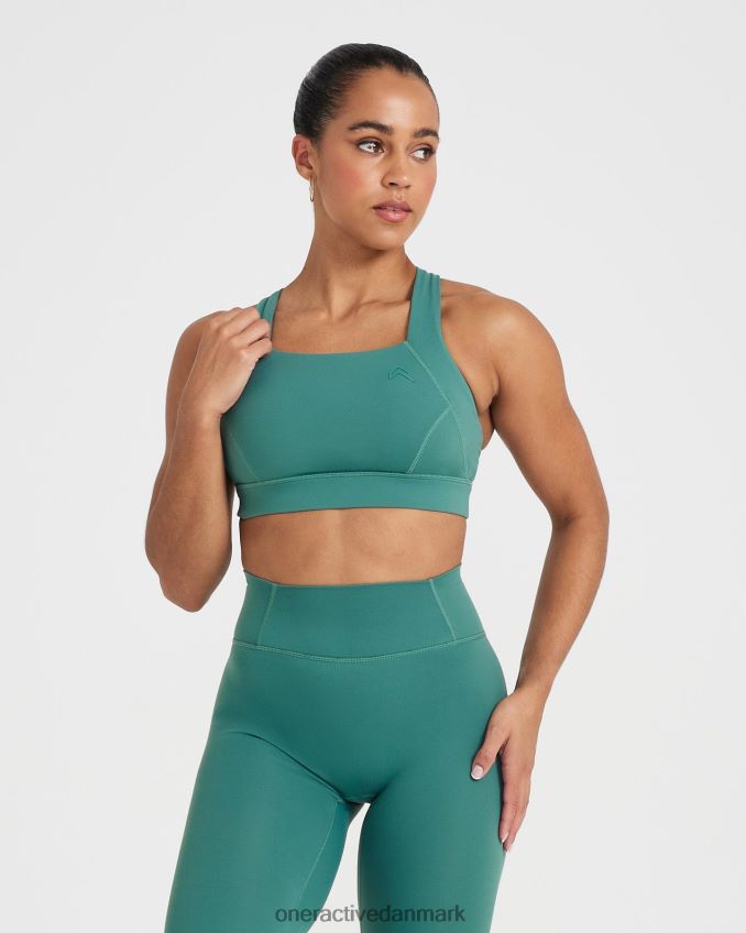 mineral grøn tøj X26NZ0100 Oner Active tidløs bralette med firkantet hals