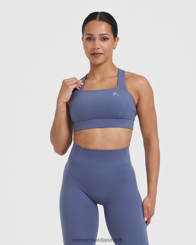 skifer blå tøj X26NZ0167 Oner Active tidløs bralette med firkantet hals