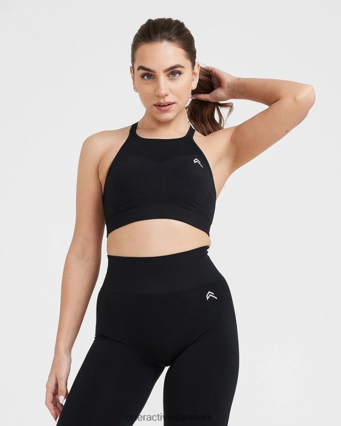 sort tøj X26NZ0126 Oner Active ubesværet sømløs bralette med høj hals
