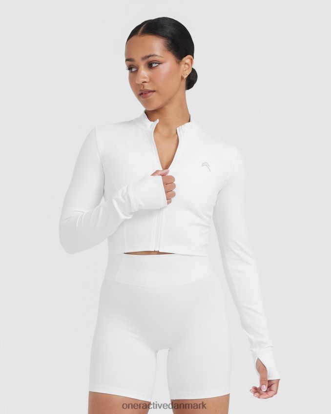 hvid tøj X26NZ0601 Oner Active tidløs crop jakke