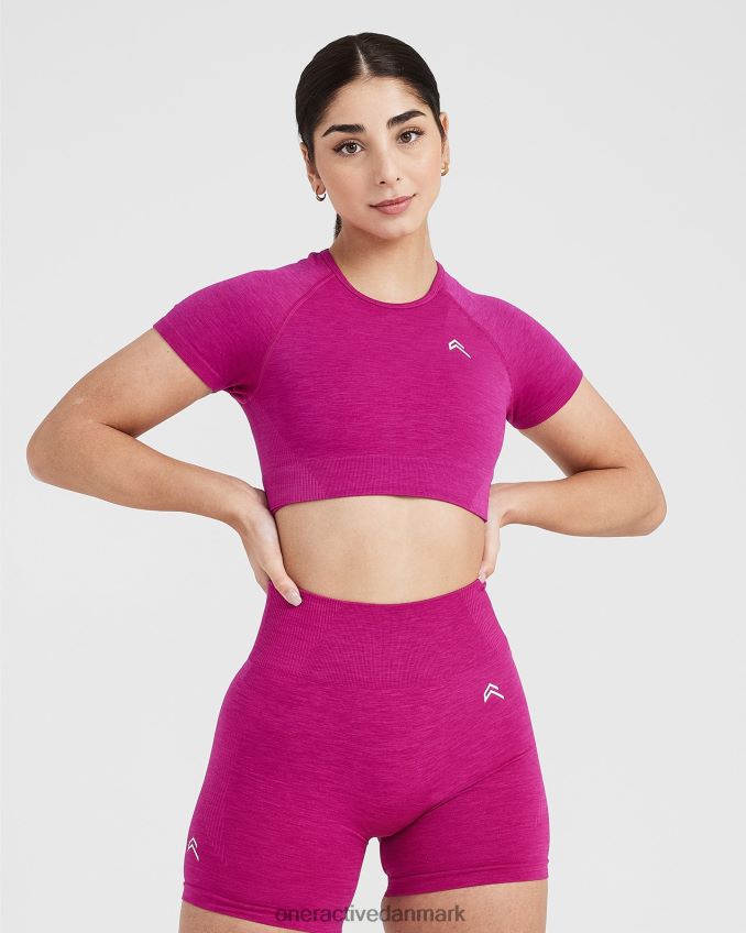 fuchsia mergel tøj X26NZ0440 Oner Active klassisk sømløs 2.0 kortærmet crop top