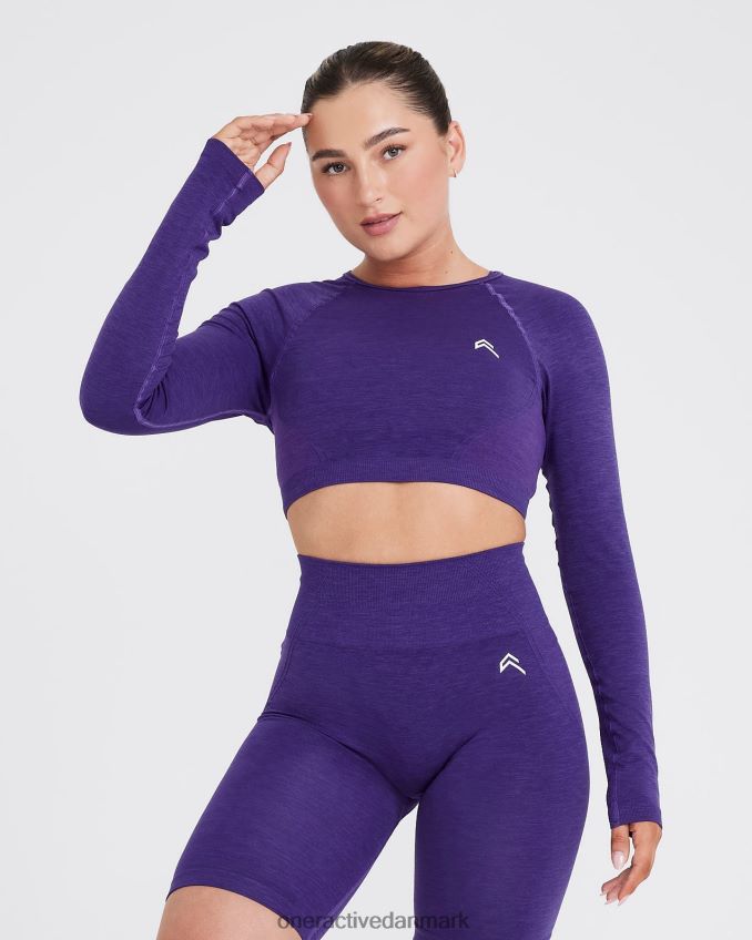 ametyst tøj X26NZ0481 Oner Active ubesværet sømløs langærmet crop top