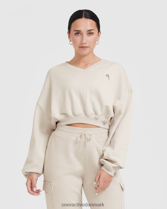 sand tøj X26NZ0577 Oner Active let oversized sweatshirt med v-hals hele dagen