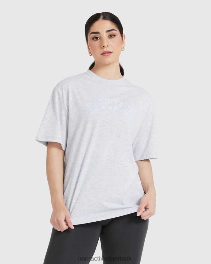 lysegrå mergel tøj X26NZ0501 Oner Active klassisk varsity oversized let t-shirt