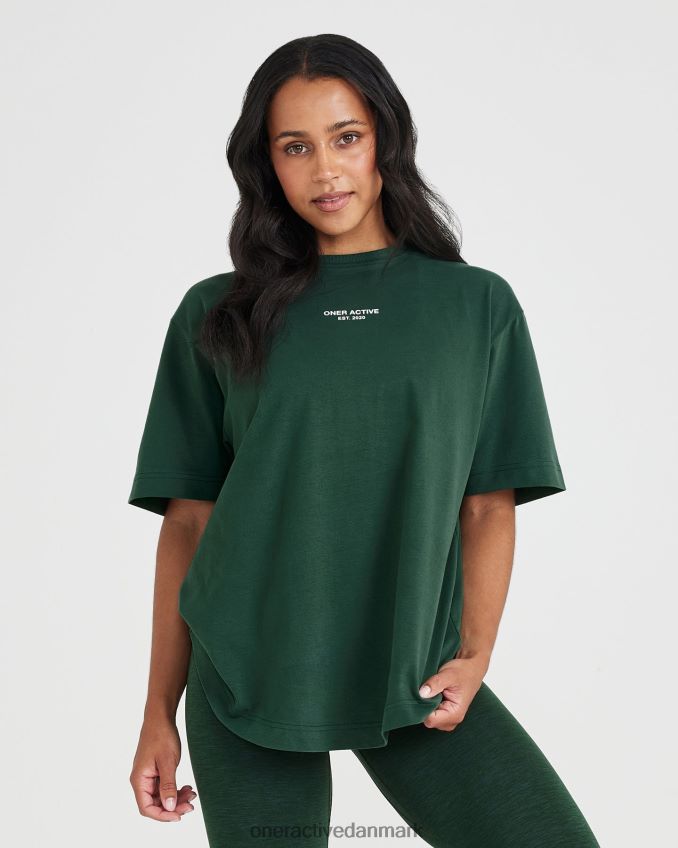stedsegrøn tøj X26NZ0535 Oner Active grafisk oversized kortærmet t-shirt