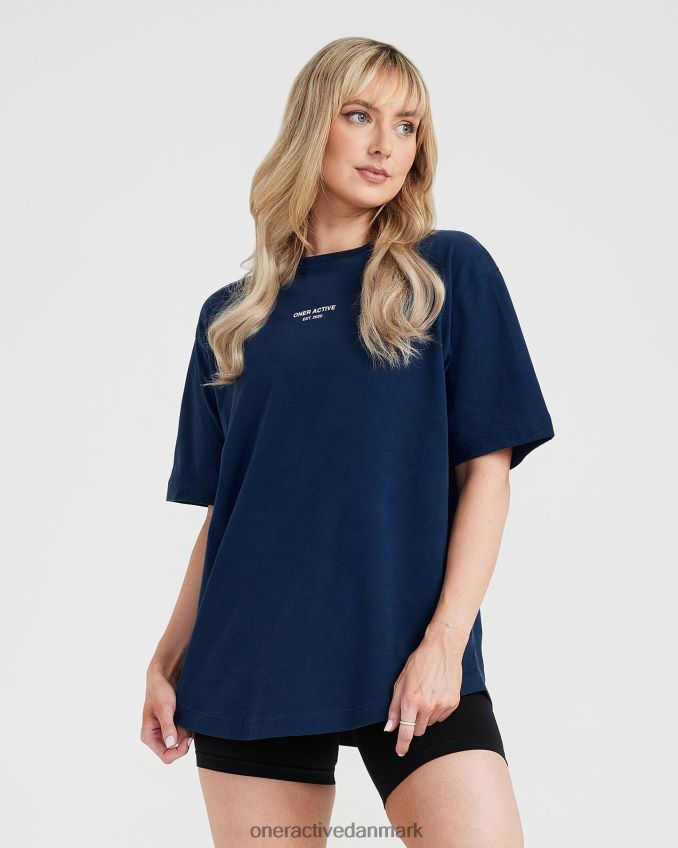 vasket midnat tøj X26NZ0562 Oner Active grafisk oversized kortærmet t-shirt
