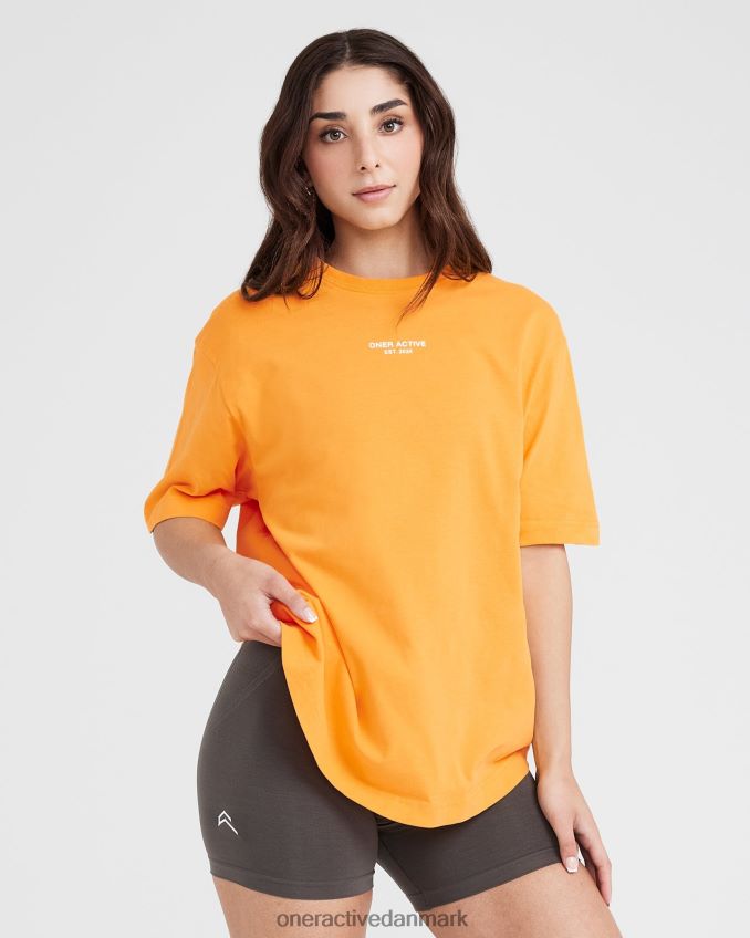 vasket solnedgang tøj X26NZ0540 Oner Active grafisk oversized kortærmet t-shirt