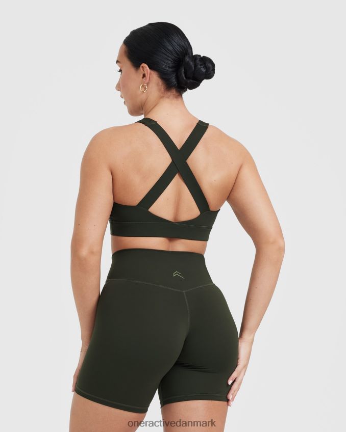 kaki tøj X26NZ0166 Oner Active tidløs bralette med firkantet hals