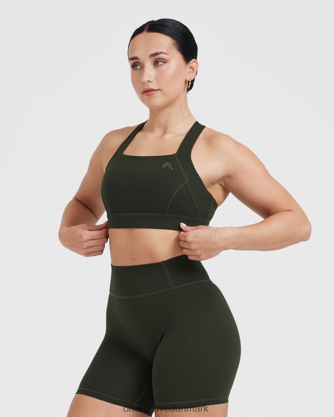 kaki tøj X26NZ0166 Oner Active tidløs bralette med firkantet hals