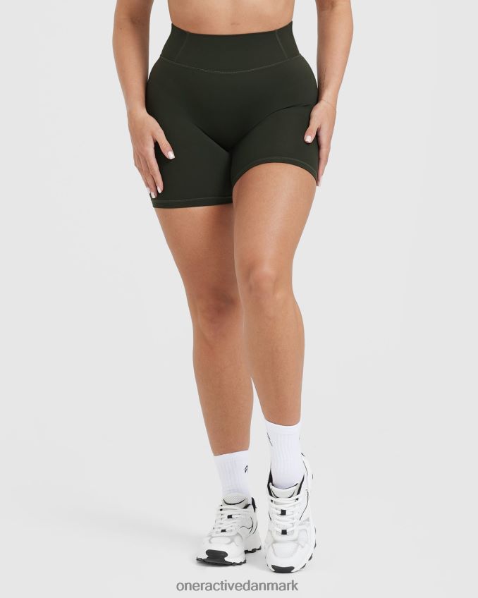 kaki tøj X26NZ0309 Oner Active tidløse højtaljede shorts
