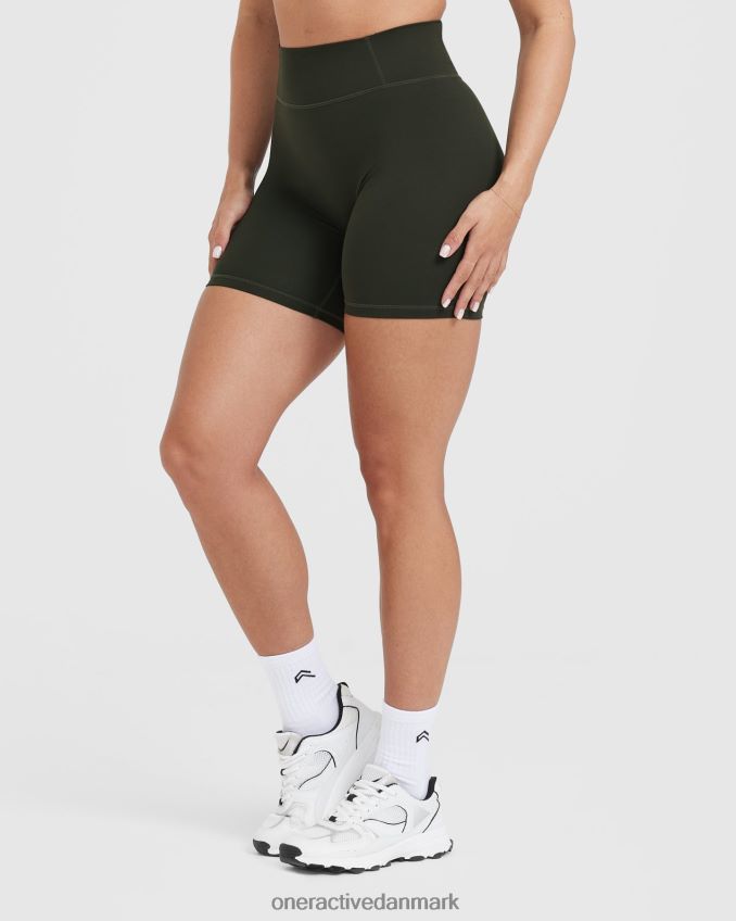 kaki tøj X26NZ0309 Oner Active tidløse højtaljede shorts