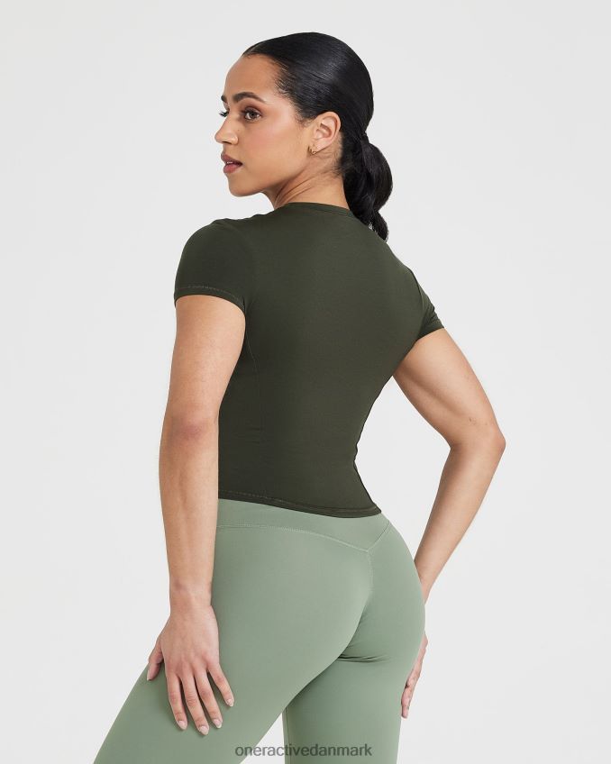 kaki tøj X26NZ0409 Oner Active blød blød mellemkortærmet t-shirt