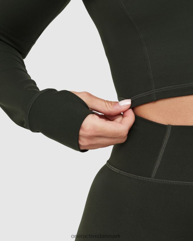 kaki tøj X26NZ0600 Oner Active tidløs crop jakke