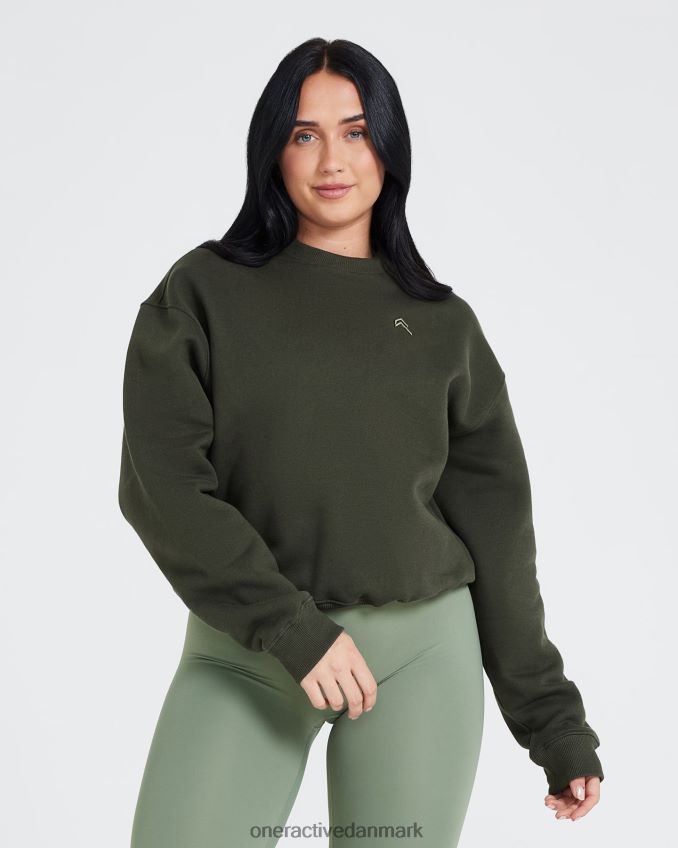 kaki tøj X26NZ0605 Oner Active oversize sweatshirt hele dagen