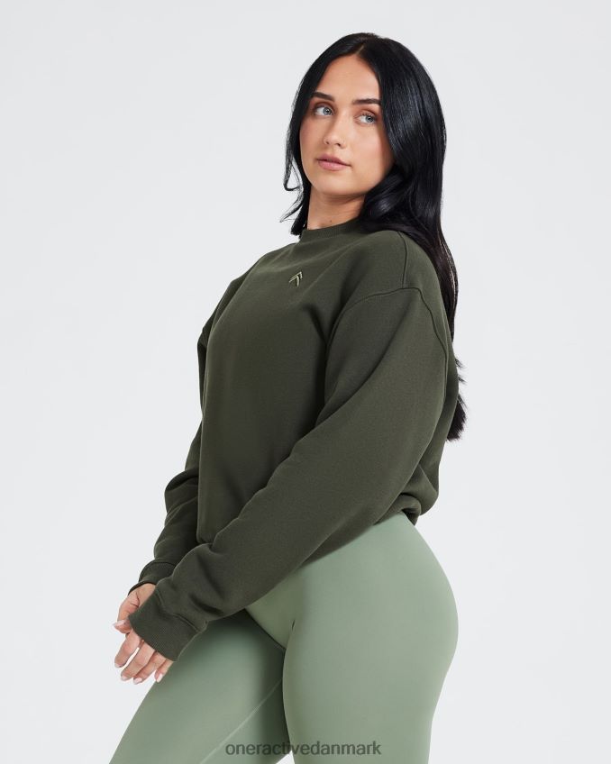 kaki tøj X26NZ0605 Oner Active oversize sweatshirt hele dagen