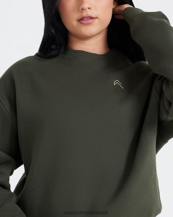 kaki tøj X26NZ0605 Oner Active oversize sweatshirt hele dagen