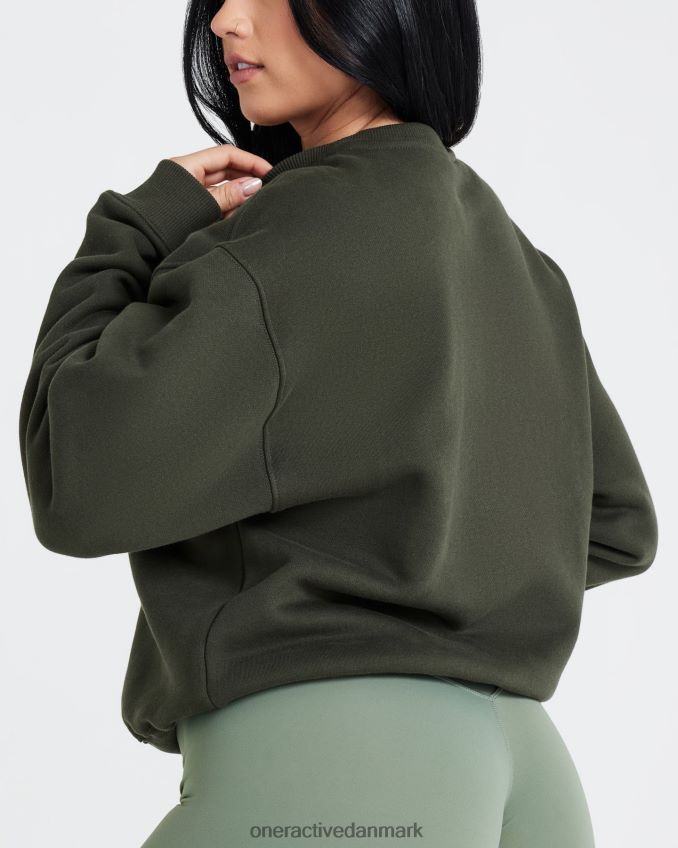kaki tøj X26NZ0605 Oner Active oversize sweatshirt hele dagen
