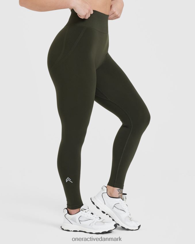 kaki tøj X26NZ09 Oner Active ubesværede sømløse leggings 1