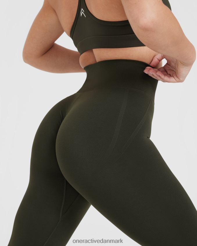 kaki tøj X26NZ09 Oner Active ubesværede sømløse leggings 1