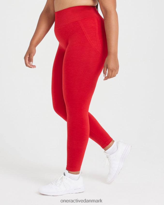 krydret rød tøj X26NZ043 Oner Active ubesværede sømløse leggings 3