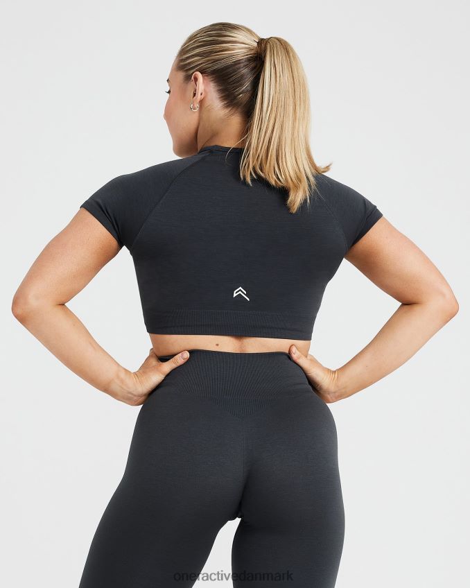 kul mergel tøj X26NZ0453 Oner Active klassisk sømløs 20 kortærmet crop top