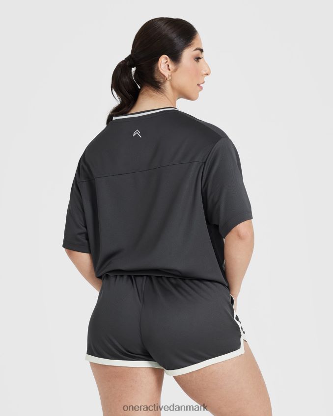 kul tøj X26NZ0499 Oner Active varsity kortærmet t-shirt med v-hals