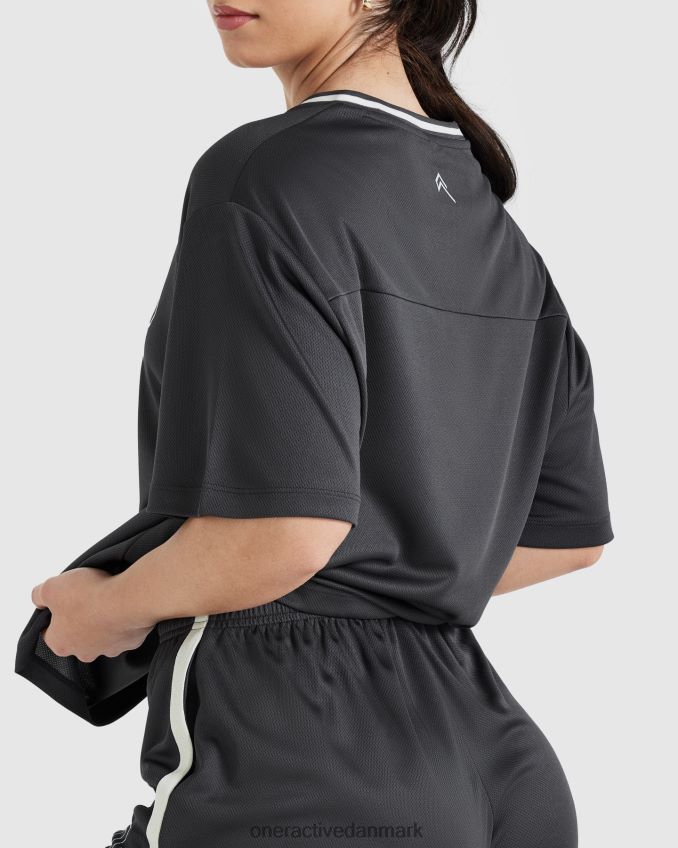 kul tøj X26NZ0499 Oner Active varsity kortærmet t-shirt med v-hals