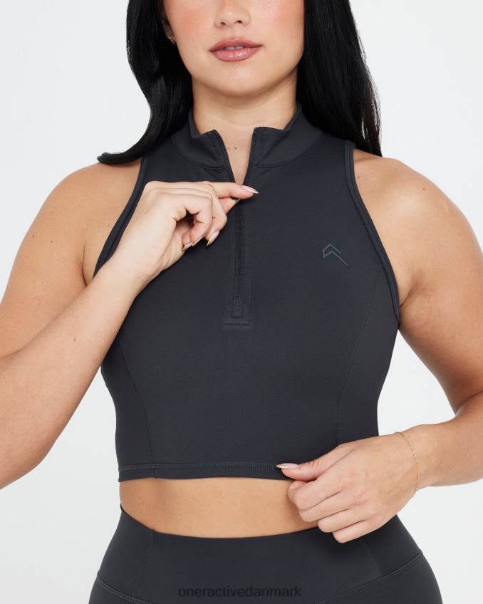 kul tøj X26NZ0517 Oner Active tidløs halv zip crop tank