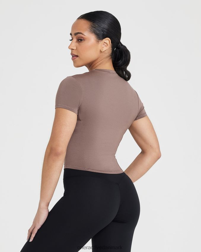 kølig brun tøj X26NZ0383 Oner Active blød blød mellemkortærmet t-shirt