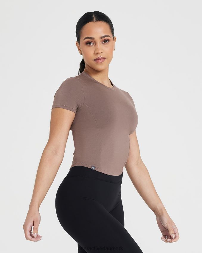 kølig brun tøj X26NZ0383 Oner Active blød blød mellemkortærmet t-shirt