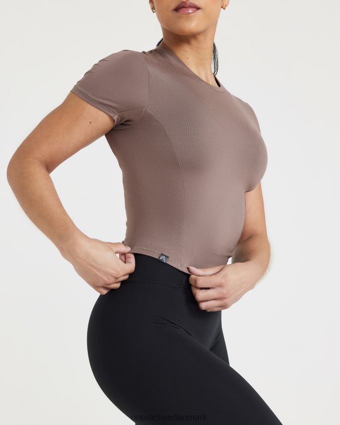 kølig brun tøj X26NZ0383 Oner Active blød blød mellemkortærmet t-shirt