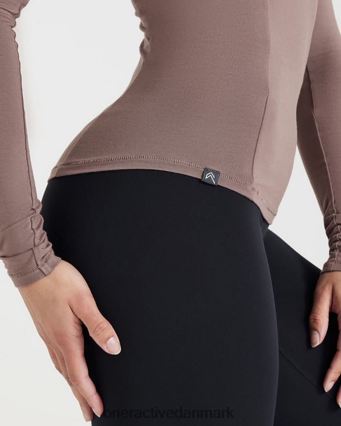 kølig brun tøj X26NZ0386 Oner Active blød blød langærmet top