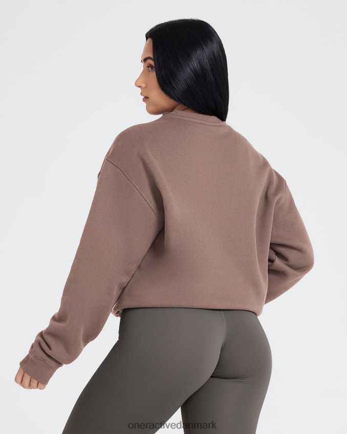 kølig brun tøj X26NZ0604 Oner Active oversize sweatshirt hele dagen