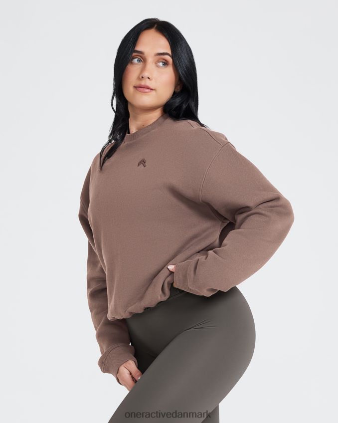 kølig brun tøj X26NZ0604 Oner Active oversize sweatshirt hele dagen