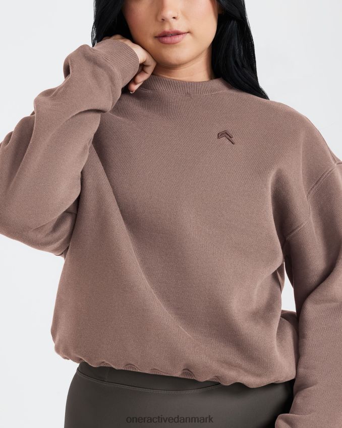 kølig brun tøj X26NZ0604 Oner Active oversize sweatshirt hele dagen