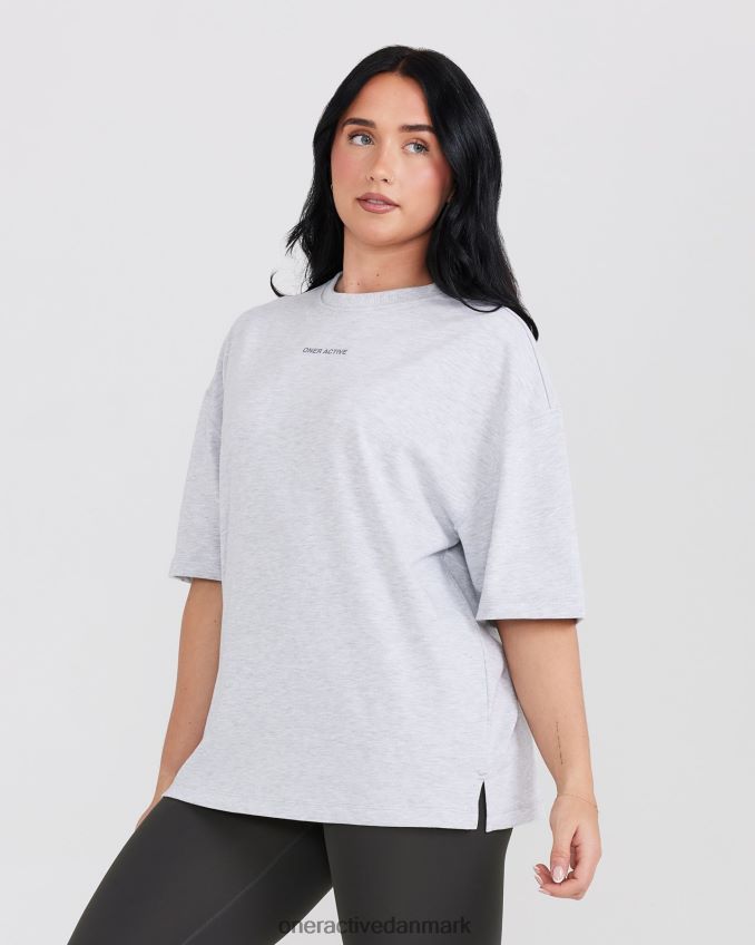 lysegrå mergel tøj X26NZ0424 Oner Active oyb grafisk unisex t-shirt