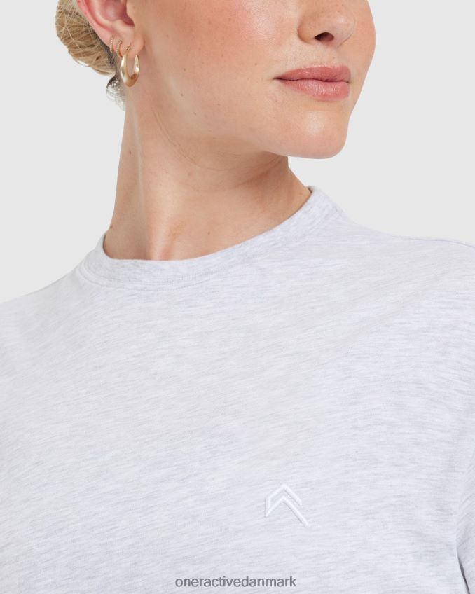 lysegrå mergel tøj X26NZ0493 Oner Active klassisk letvægts t-shirt i overstørrelse