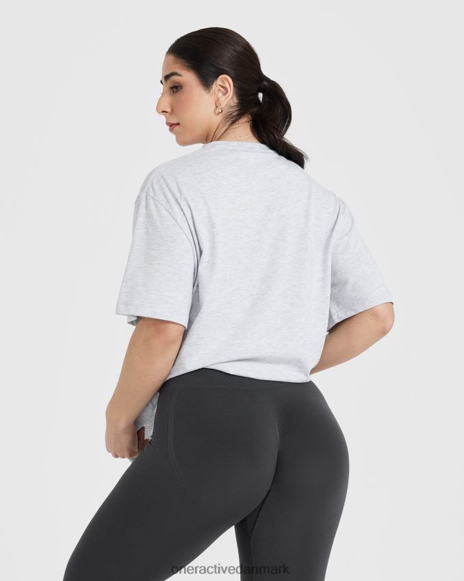 lysegrå mergel tøj X26NZ0501 Oner Active klassisk varsity oversized let t-shirt