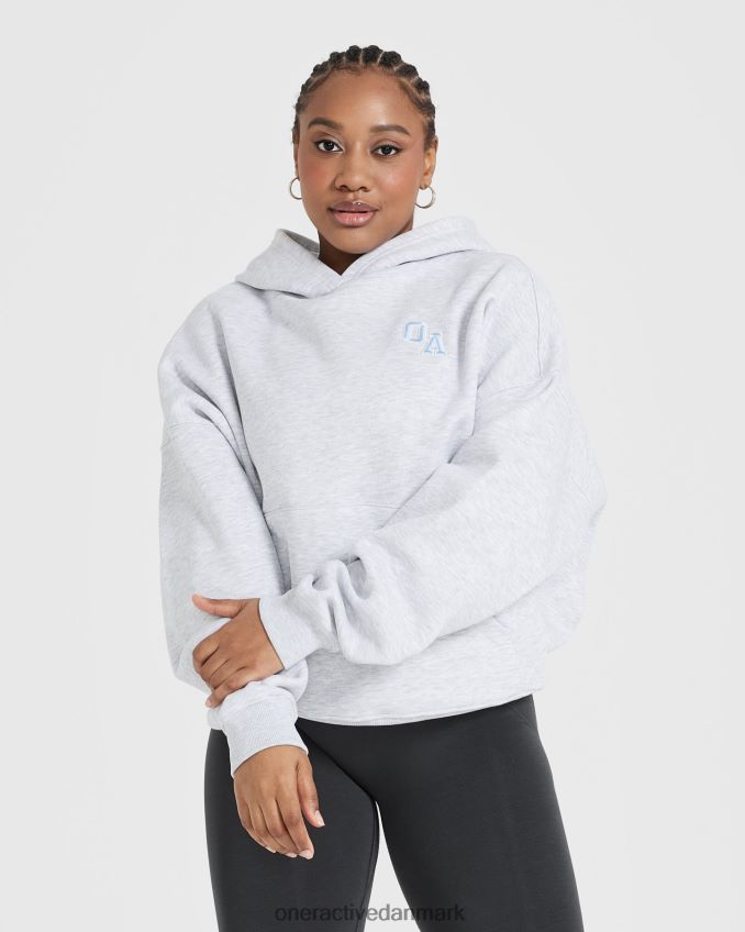 lysegrå mergel tøj X26NZ0592 Oner Active varsity oversized hættetrøje hele dagen