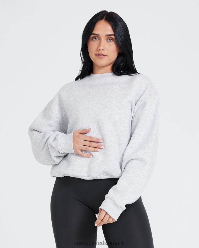 lysegrå mergel tøj X26NZ0606 Oner Active oversize sweatshirt hele dagen
