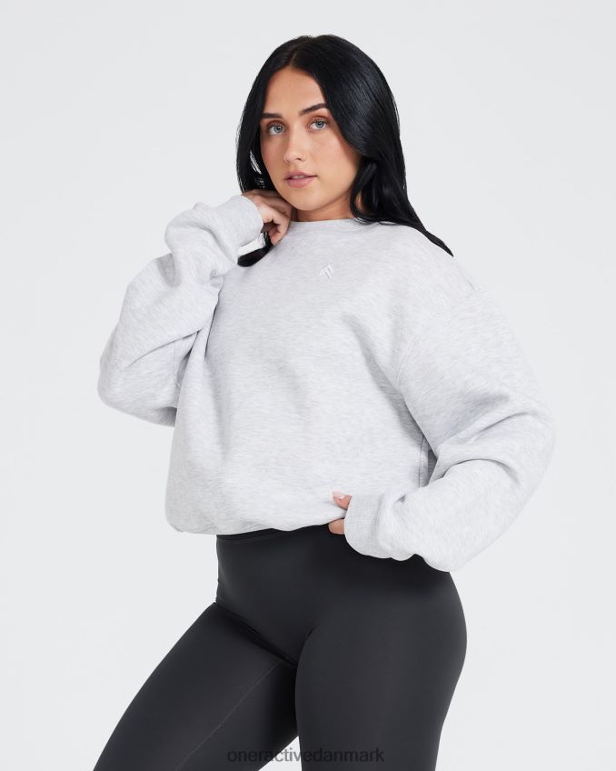 lysegrå mergel tøj X26NZ0606 Oner Active oversize sweatshirt hele dagen