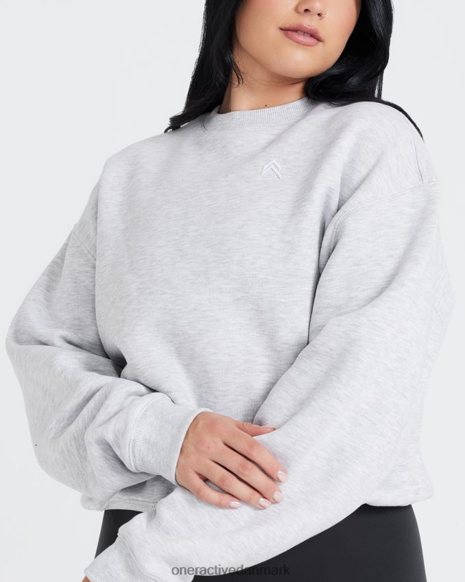 lysegrå mergel tøj X26NZ0606 Oner Active oversize sweatshirt hele dagen