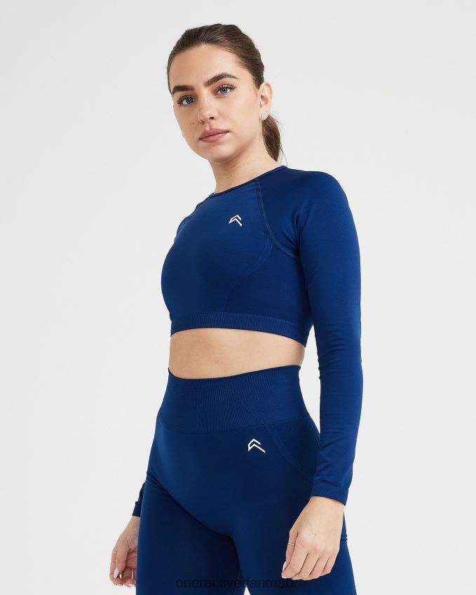 midnat tøj X26NZ0485 Oner Active ubesværet sømløs langærmet crop top
