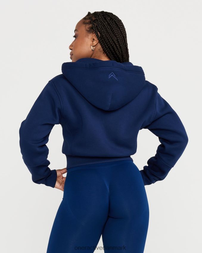 midnat tøj X26NZ0628 Oner Active klassisk lounge-hættetrøje med cropped lynlås