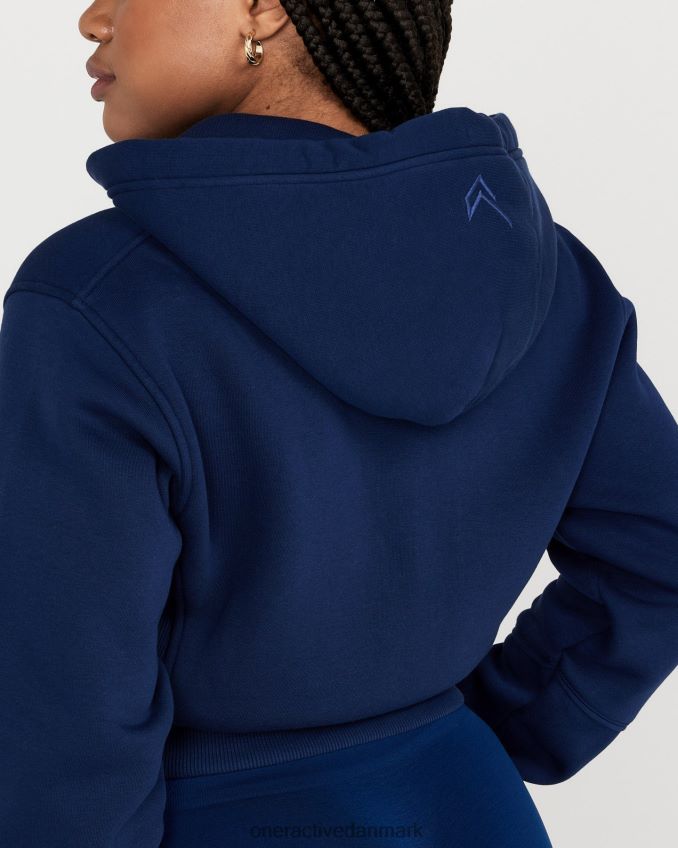 midnat tøj X26NZ0628 Oner Active klassisk lounge-hættetrøje med cropped lynlås