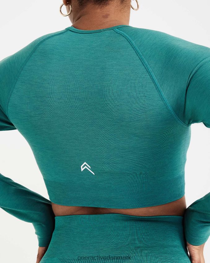 mineral grøn mergel tøj X26NZ0470 Oner Active klassisk sømløs 20 langærmet crop top
