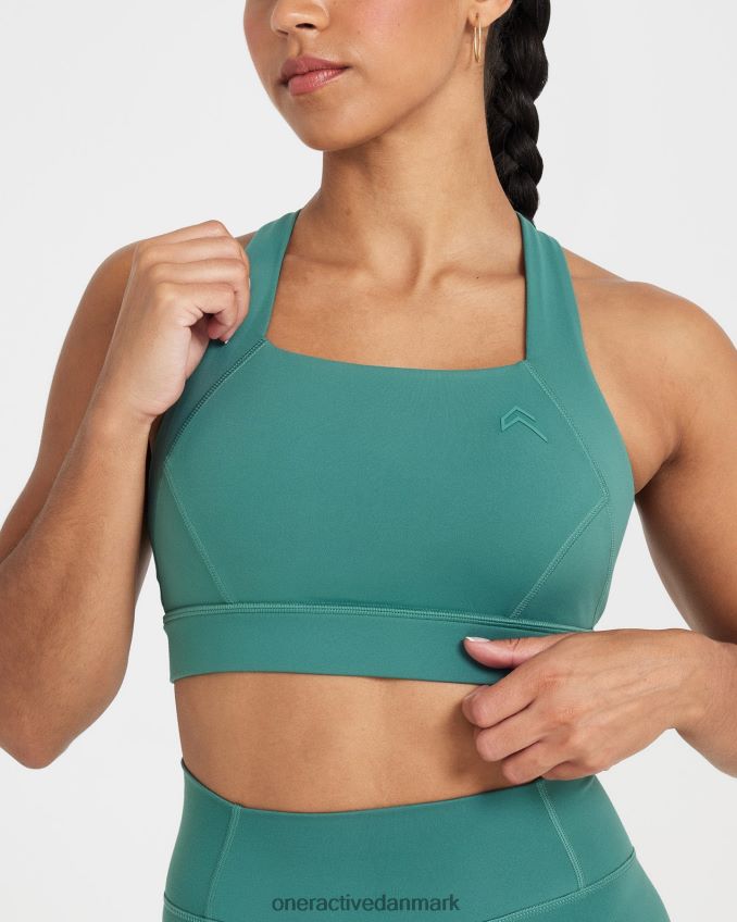 mineral grøn tøj X26NZ0100 Oner Active tidløs bralette med firkantet hals