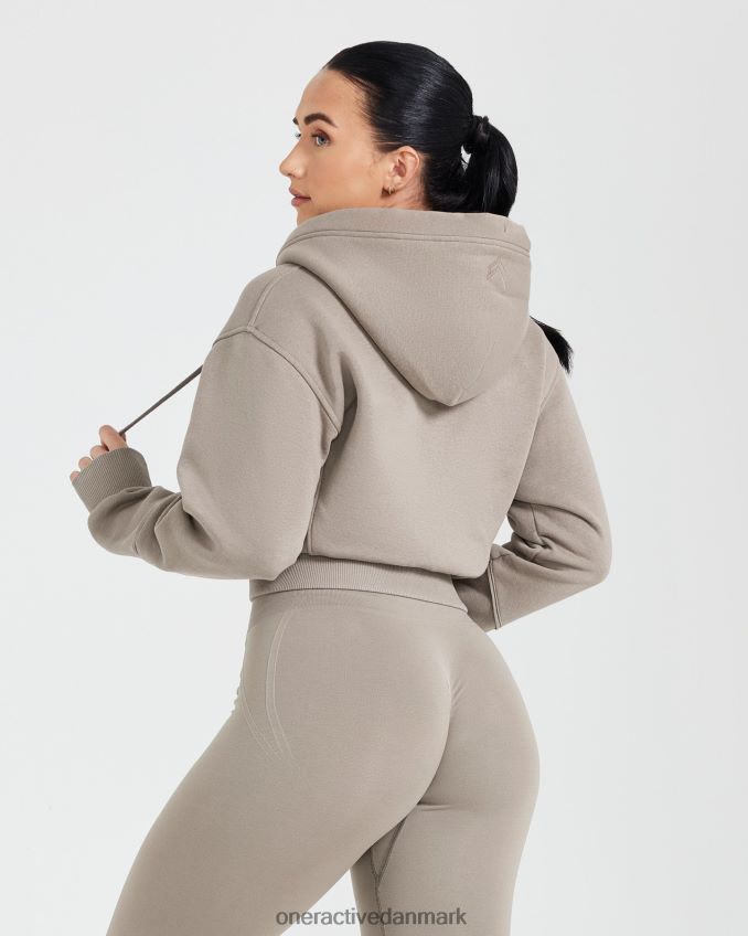 minky tøj X26NZ0617 Oner Active klassisk lounge-hættetrøje med cropped lynlås